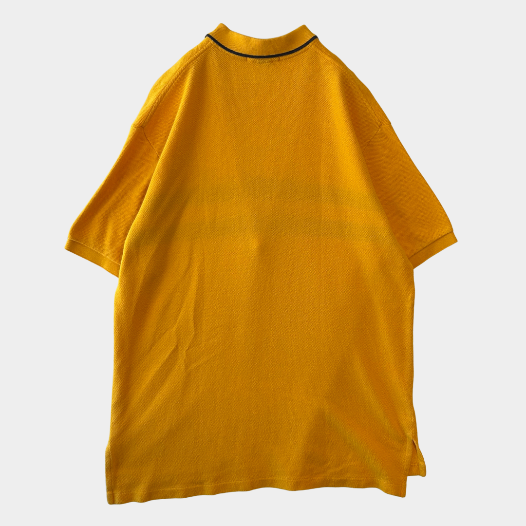 00's Polo by Ralph Lauren ラルフローレン フロントボーダー ポロシャツ 黄紺 (L)/B2509S-SO