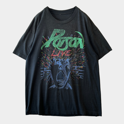 80's Poison ポイズン Live Tシャツ バンドT 黒/A2747T-SO