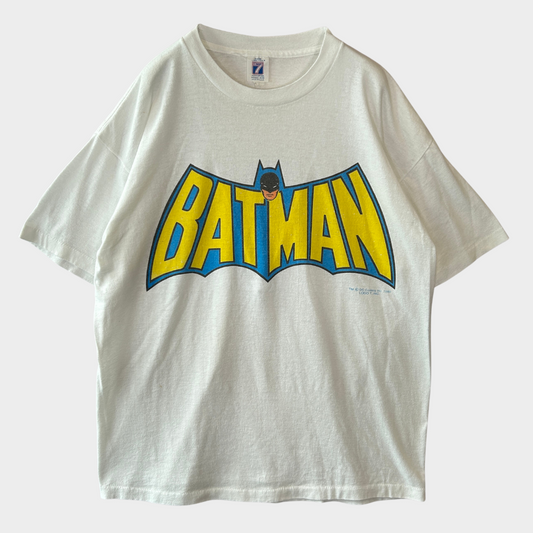 90's LOGO7 BATMAN DC COMIC バットマン Tシャツ 白 (XL)/A7280T-SO
