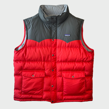 2011 (FA11) Patagonia パタゴニア スリングショット・ダウンベスト レッド × チャコール (XXL)/A9292V-SO