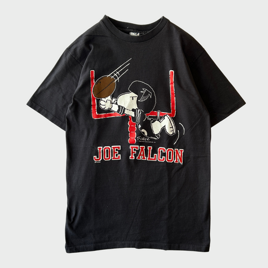 90's  ARTEX  スヌーピー  JOE FALCON アメフトプリントTシャツ 黒 M /A7301T-SO