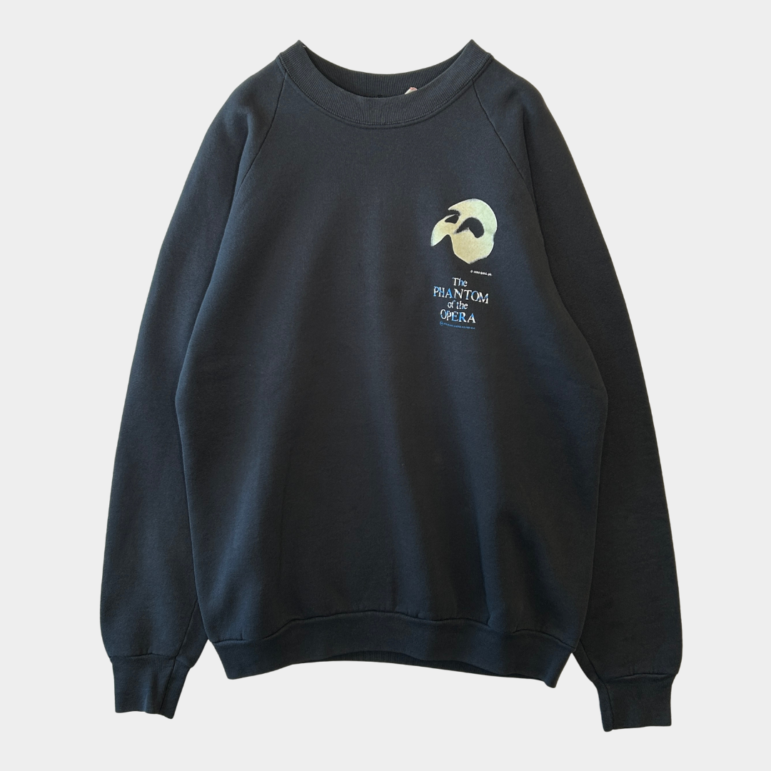 80's Fruit of the loom オペラ座の怪人 ミュージカルスウェット 黒 (XL)/B3156S-SO