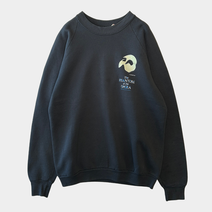 80's Fruit of the loom オペラ座の怪人 ミュージカルスウェット 黒 (XL)/B3156S-SO