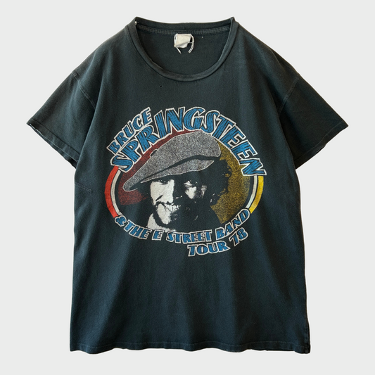 80's  Bruce Springsteen&E STREET BAND TOUR 1978 バンドTシャツ  黒 /A7616T-SO