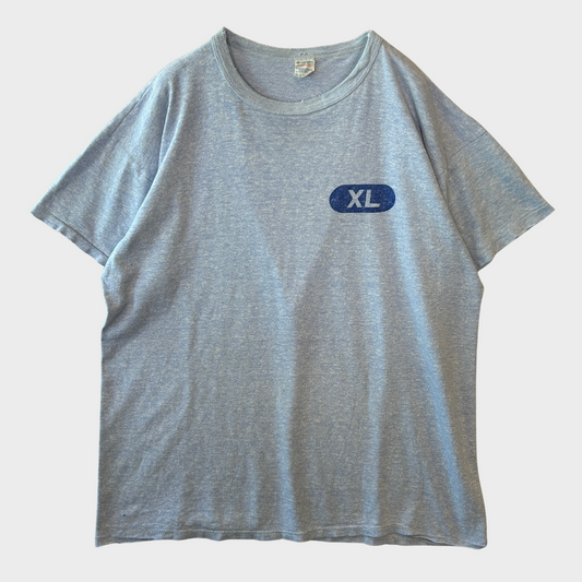 80's champion ピグメント染め クルーネックTシャツ 薄青 (XL)/A2836T-SO