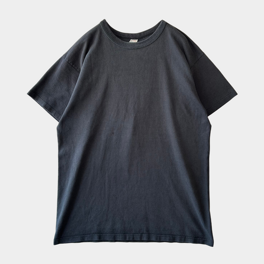80's champion T shirt ブラック Tシャツ 無地 (XL)/A7203T-SO