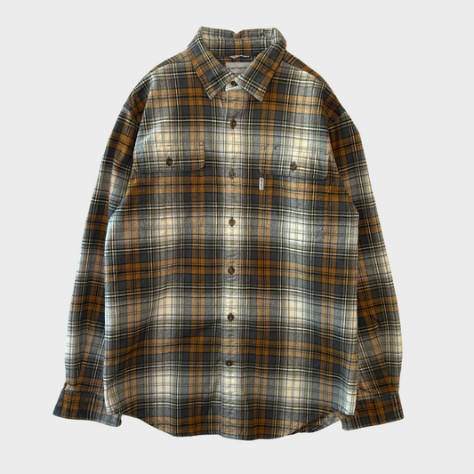 00's Carhartt カーハート チェックシャツ 黒白茶 (L)/A7935SH-SO