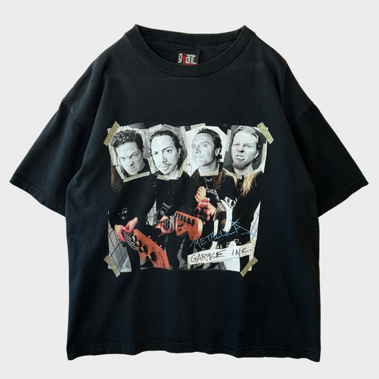 90's  giant  METALLICA  GARAGE INC. アルバム ジャケ写 Tシャツ 黒 L /A4313T-SO