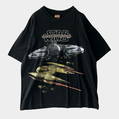 90's STAR WARS TRADE FEDERATION DROID FIGHTERS ムービーTシャツ ブラック (L)/C0388T-SO