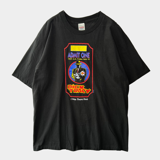 90's Disney DICK TRACY ディックトレーシー コミック ムービーTシャツ 黒(XL)/A6520T-SO