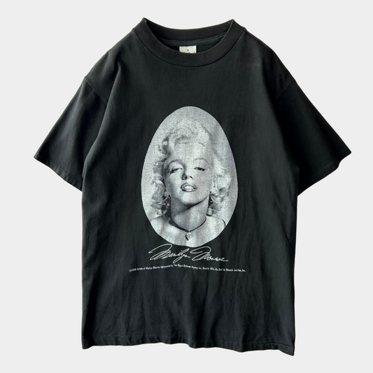 90's Marilyn Monroe マリリン・モンロー フォトTシャツ 黒 Murina (XL)/A6943T-SO
