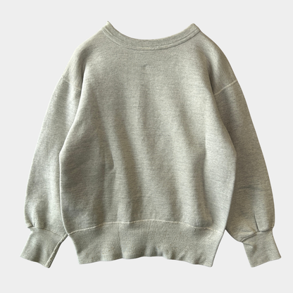 50's Huskee Mills 前V 染み込みプリントスウェット グレー(M)/A1786S-SO