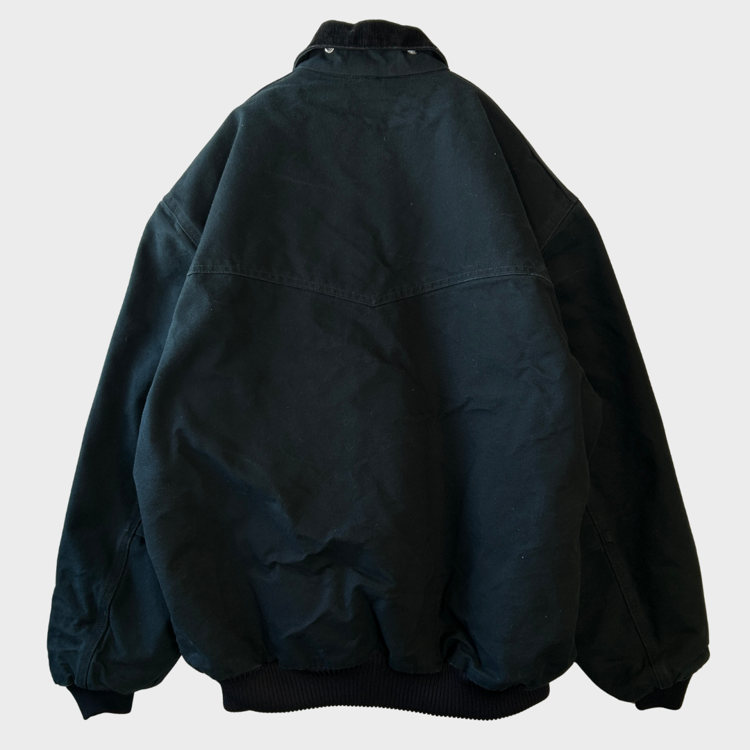 90~00's Carhartt カーハート 企業ロゴ入り サンタフェジャケット United Rentals 黒 (サイズ不明)/B3412J-SO