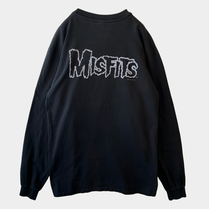 90's Misfits ミスフィッツ クリムゾンゴースト スカルTシャツ ロンT 黒(L)/C1039T-SO