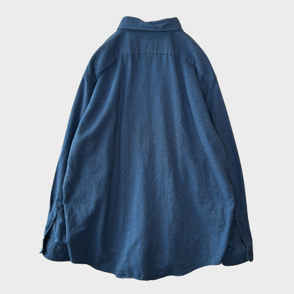 90's  L.L.Bean  ギンガムチェックシャツ 青 XL /A8392SH-SO