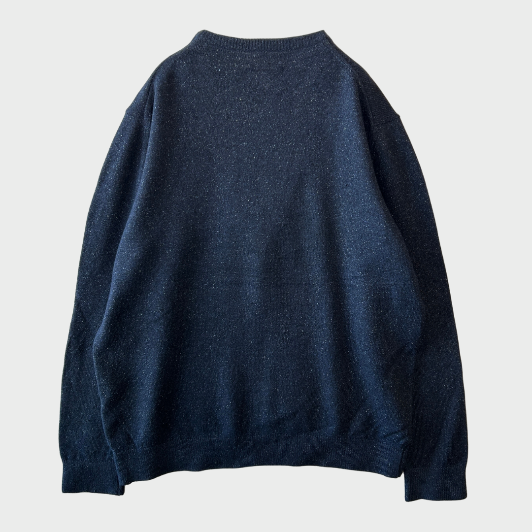 00's Barbour バブアー クルーネック セーター ニット ネイビー (XXL) /B3390K-SO