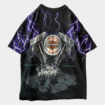 90's Harley-Davidson ハーレー Thunder&Lightning サンダー Tシャツ （L )/C0994T-SO
