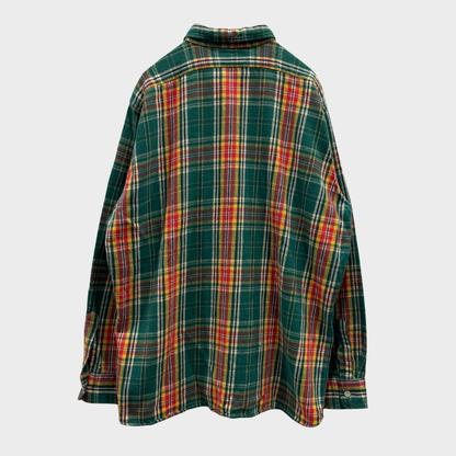 00's  Ralph Lauren  タータンチェック ネルシャツ 緑 XL /A8463SH-SO