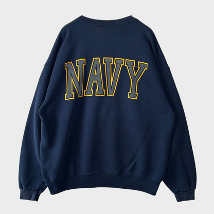 80's Soffe US NAVY ミリタリースウェット 紺 (L)/A7893S-SO