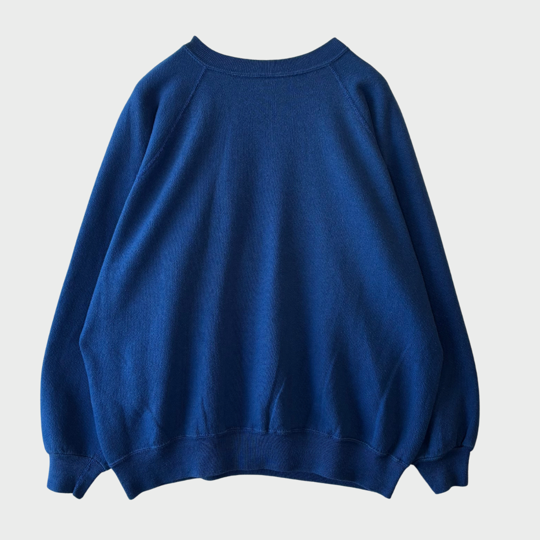 80's Artex New York Buffalo ラグラン カレッジスウェット 青 (L)/B3332S-SO