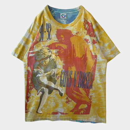 90's Guns N Roses ガンズアンドローゼス Illusion Tour Tシャツ バンドT タイダイ Liquid Blue (XL)/A1041T-SO