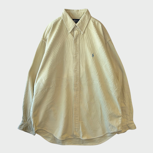 ０0's  Ralph Lauren BLAIRE コーデュロイシャツ クリーム  L /B1178SH-SO