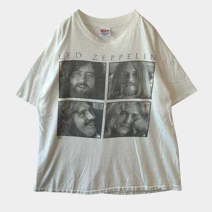 90's Led Zeppelin レッド・ツェッペリン バンドTシャツ 白 Hanes(XL)/A3443T-SO
