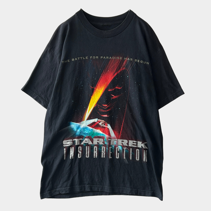 90's STAR TREK Insurrection ムービーTシャツ 黒 (サイズ不明)/A4145T-SO
