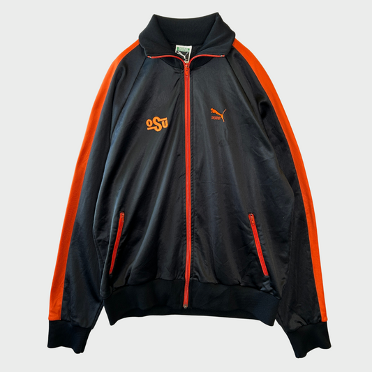 90's  PUMA  裏起毛 オレンジライン トラックジャケット 黒 サイズ不明 /A7888J-SO