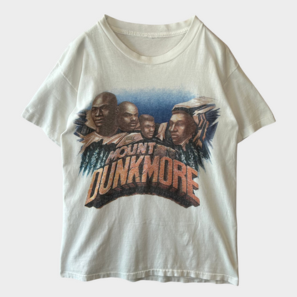 90's  NIKE MOUNT DUNKMORE NBA プリントTシャツ 白 推定Mサイズ/A6459T-SO