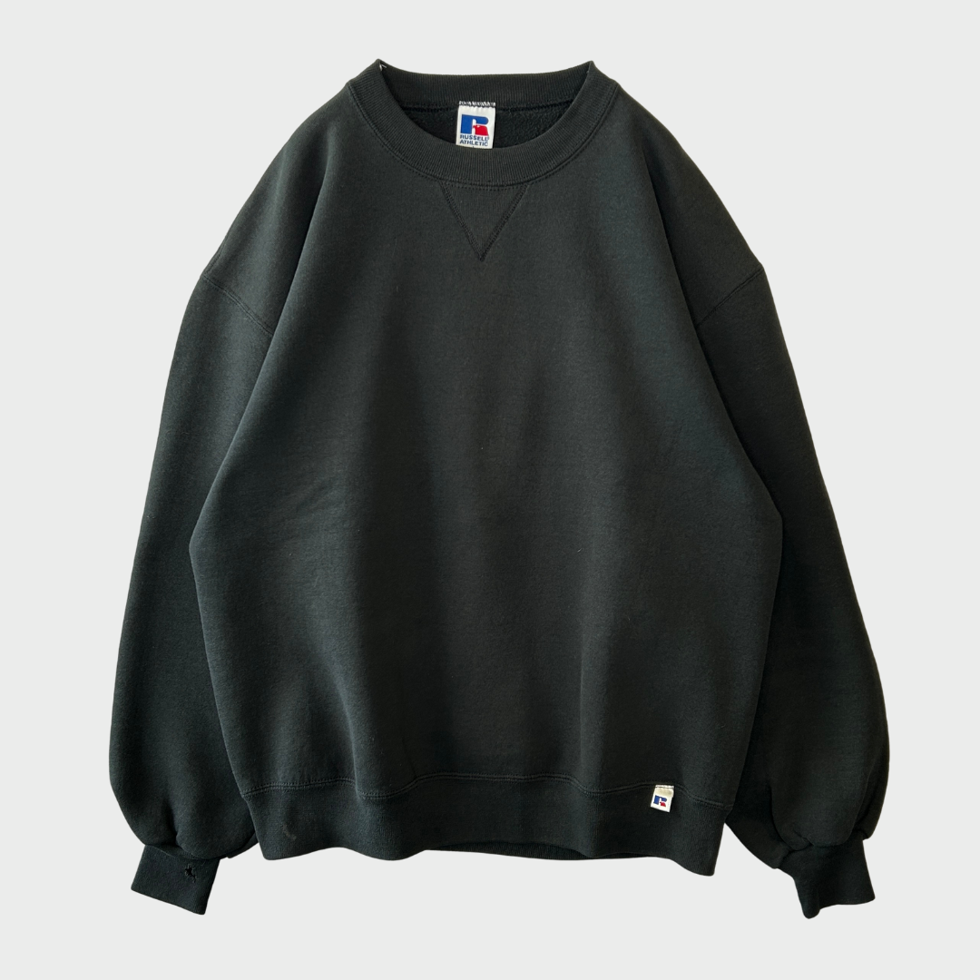 90's  Russell Athletic ラッセル 無地スウェット 黒 (L) /A8797S-SO