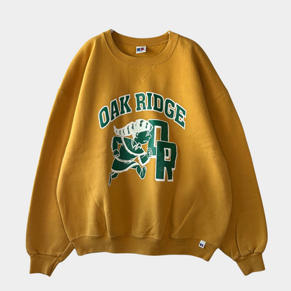 00's RUSSELL ATHLETIC ”OAK RIDGE" カレッジ スウェット マスタード(XL)/B2847S-SO