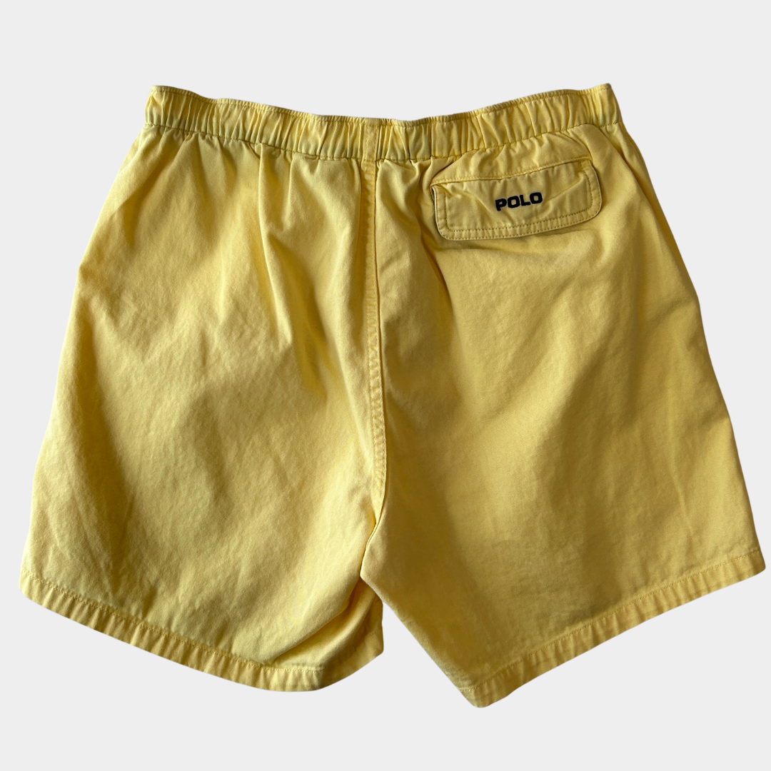 90's Polo Ralph Lauren ラルフローレン コットンイージーショーツ ショートパンツ イエロー(M)/A4198P-SO