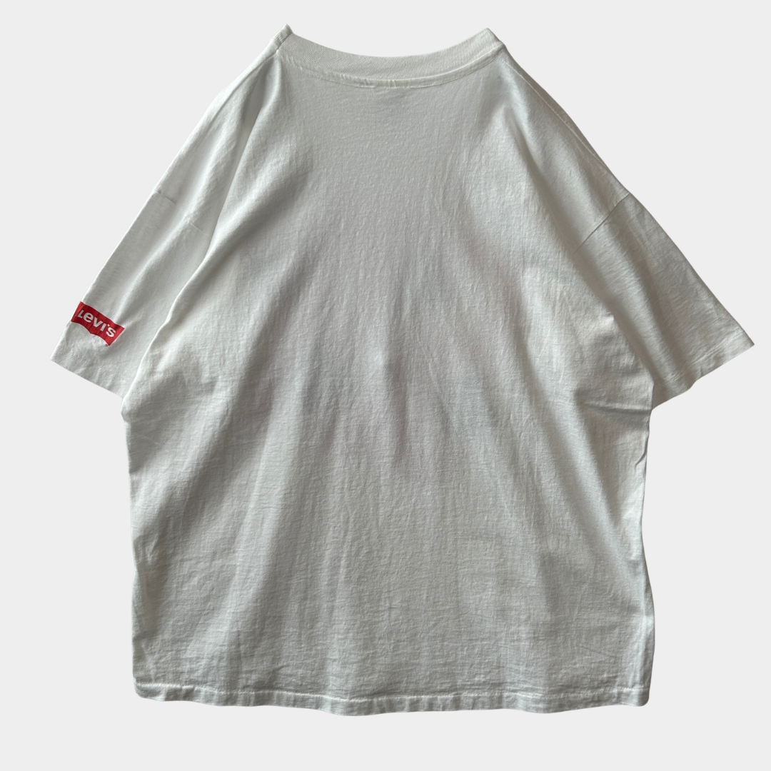 90's Levi's リーバイス 501 "GOT TO BE REAL"プリントTシャツ 白(XL)/C0968T-SO