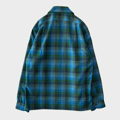 60's Pendleton ボードシャツ チェック 青緑紺 (S)/A8668S-SO