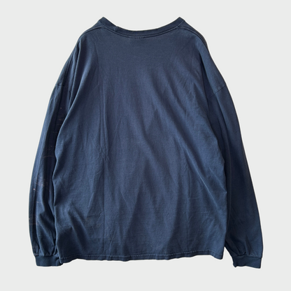 00's NIKE ナイキ ロングTシャツ 紺 (XL)/B3044T-SO