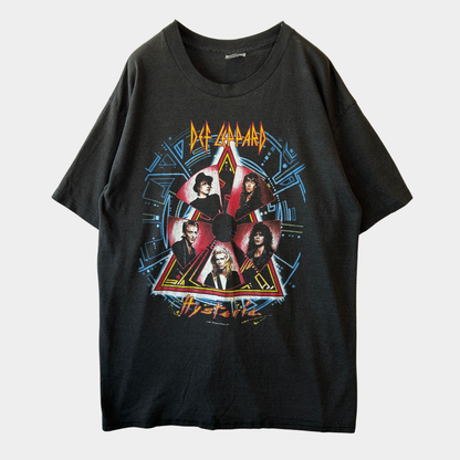 80's Def Leppard デフ・レパード ”Hysteria” バンドTシャツ 黒(XL)/A2740T-SO