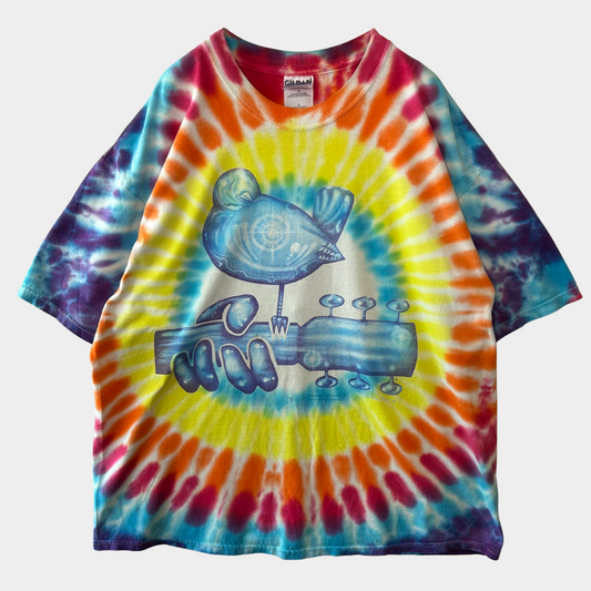 90's Wood Stock 99' ウッドストック タイダイTシャツ GILDAN (XL)/A2722T-SO