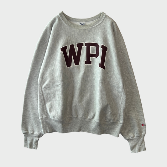 90's  Champion   WPI カレッジ スウェット グレー サイズ不明 /A8143R-SO