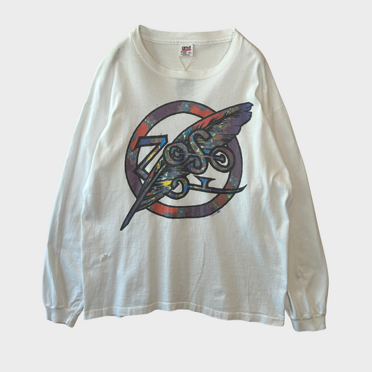 90's  anvil Led Zeppelin  jimmy page&robert plant バンド ロンT 白 XL /A6554T-SO