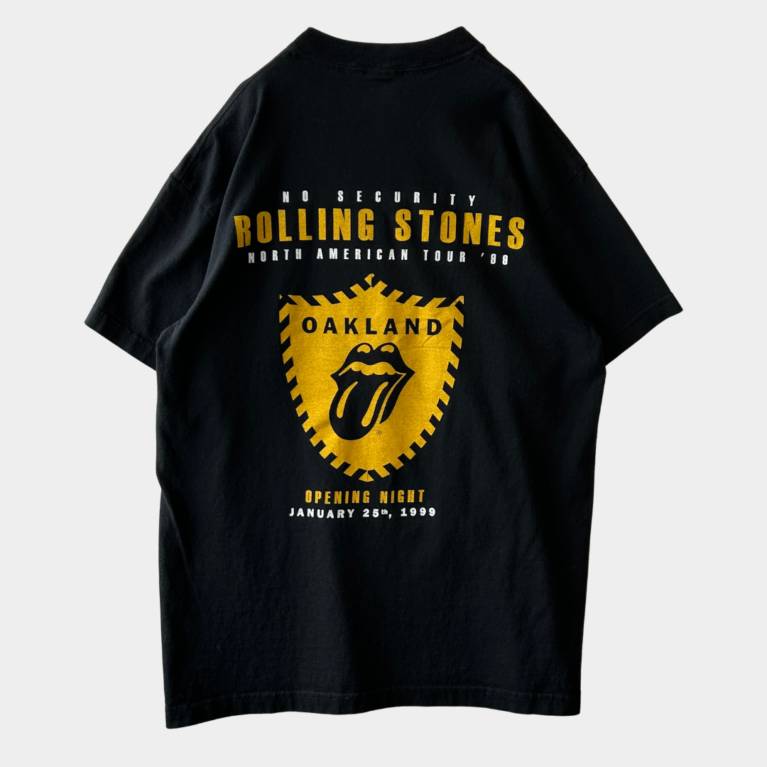 90's Rolling Stones ローリング・ストーンズ No Security '99ツアーTシャツ 黒(L)/C1074T-SO