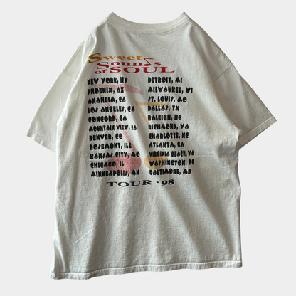 90's Sweet Sounds of Soul Tour '98 アース・ウィンド＆ファイア アイズレー・ブラザーズ オージェイズ 白 ONEITA(XL)/A402