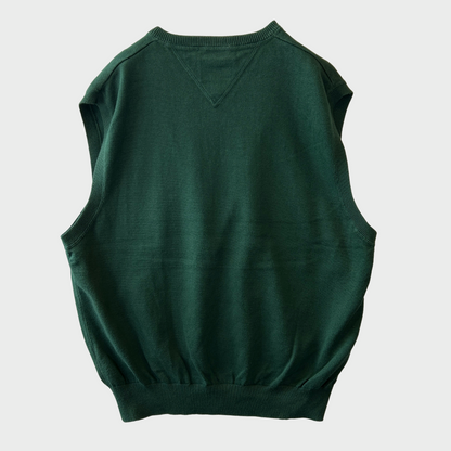 00's Tommy Hilfiger トミーヒルフィガー ベスト 緑 (L)/B2347V-SO