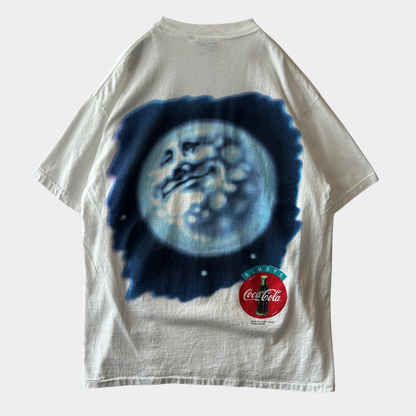 90's Coca-Cola コカ・コーラ 月と太陽 アドバタイジングTシャツ 白 TULTEX(L)/C1183T-SO