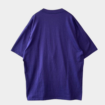90's JERZEES イエスキリスト メッセージTシャツ 紫(L)/A6422T-SO