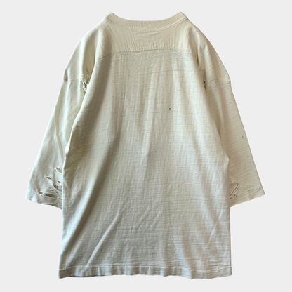 80's ~ Unknown Brand フットボールTシャツ PRESIDENT'S HOUSE 染み込みプリント コットン 白/C1021T-SO