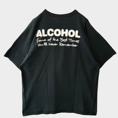 00's  GILDAN ブラッド・ペイズリー ALCOHOL ジャックダニエルパロディ Tシャツ 黒 XL/B1929T-SO