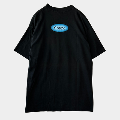 90's Kermit カーミット ゴンゾ キャラクターTシャツ 黒 (L)/C0435T-SO
