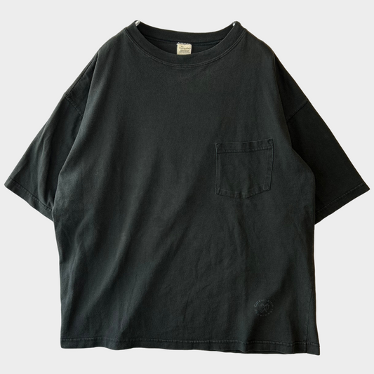 90's  Calvin Klein 胸ポケット付き 無地Tシャツ 黒 XL/A6580T-SO
