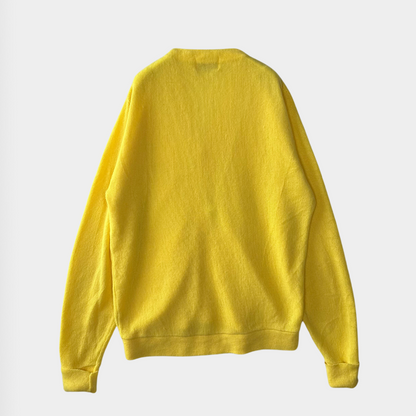 70's IZOD アクリルカーディガン イエロー (M)/B0421J-SO